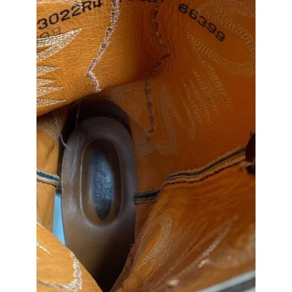 Lucchese 2000 Men Vintage Cowboys Boots Sz 10.5 D Brown Leather Western T3022R4 - Picture 8 of 16